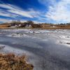 Etendue d'eau gele en Aubrac