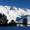 Pic du Midi sous la neige depuis la station de Barges
