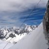 Corde allant  l'Aiguille du Midi, Alpes, Chamonix