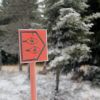 Sentier balis de raquettes  neige