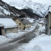 Centre ville de Gavarnie sous la neige