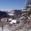 Randonne en Aveyron, vu du hameau enneig d'en haut