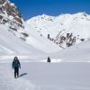 Randonne en raquettes  neige au dessus de Barges