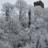 Chteau de Luz Saint Sauveur sous la neige
