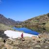 Un des lacs Blanchet avec un peu de neige