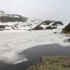 Lac de Pormenaz avant la fonte des neiges