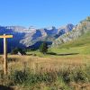 Panneau pour monter au col du Pourteillou
