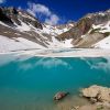 Eau vert-bleu du lac des Braudes