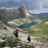 Randonneurs prs du lac de Marinet