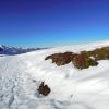En raquettes  neige sur la station de Hautacam, Pyrnes
