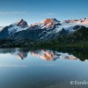 Lac Lri et premiers rayons du soleil