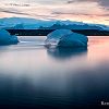 Jokulsarlon au soleil couchant