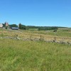 Vue du village d'Aubrac par en-dessous