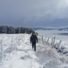 Monte sur la draille enneige