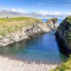 Plage de cailloux clairs