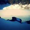 Lac de l'Eychauda sous la neige