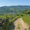 Le village de St Cme d'Olt en contrebas de la piste