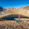 Devant le lac du Clou