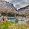 Grange au lac des Gloriettes dans les Pyrénées