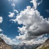 Superbe point de vue sur les sommets espagnols