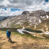 Progression au dessus du lac de Lapazosa