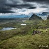 Point de vue sur Loch Cleat dans les Quiraing