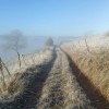 Le chemin est gel sur le causse