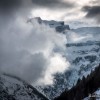 Cirque de Gavarnie dans les nuages en janvier 2017