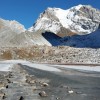 Le lac est gel par endroits