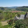 La valle du Lot et au loin le chteau