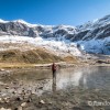 Au bord du lac face aux sommets de Troumouse