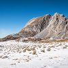 Vue sur le refuge en s'éloignant un peu