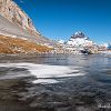 Glace sur le lac du col de la Vanoise