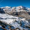 Vue sur les montagnes au dessus du lac des Gloriettes