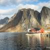 Maisons typiques dans les Lofoten en Norvge