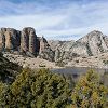 embalse et Mallos de Vadiello en aragon Espagne