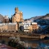 Chteau d'Estaing sous un peu de neige