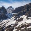Casque du Marbor et sentier qui monte vers le refuge de la Brche