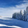 Randonne en raquettes  neige dans le nord Aveyron 