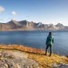 Panorama au sommet de Knuten en Norvge