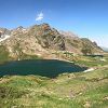Point de vue sur les lacs d'Uzious et de Lavedan