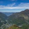 Vue sur Luz-Saint-Sauveur depuis le pic de Bergons