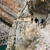 Congost de Mont Rebei et chemin grav dans la roche
