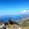 Panorama depuis la monte au pic de Hourgade dans les Pyrnes