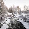 Ambiance glaciale en Finlande au mois de janvier