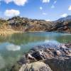 Lac Blanc et massif du Nouvielle en arrire plan