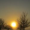 Lever de soleil sur Rodez en Aveyron lors d'une petite randonne  Layoule