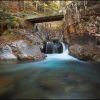 Cascade et pont sur la route du Pont d'Espagne