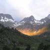 Lever de soleil sur la valle du Marcadau