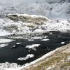 Cirque de Troumouse sous la neige et le brouillard